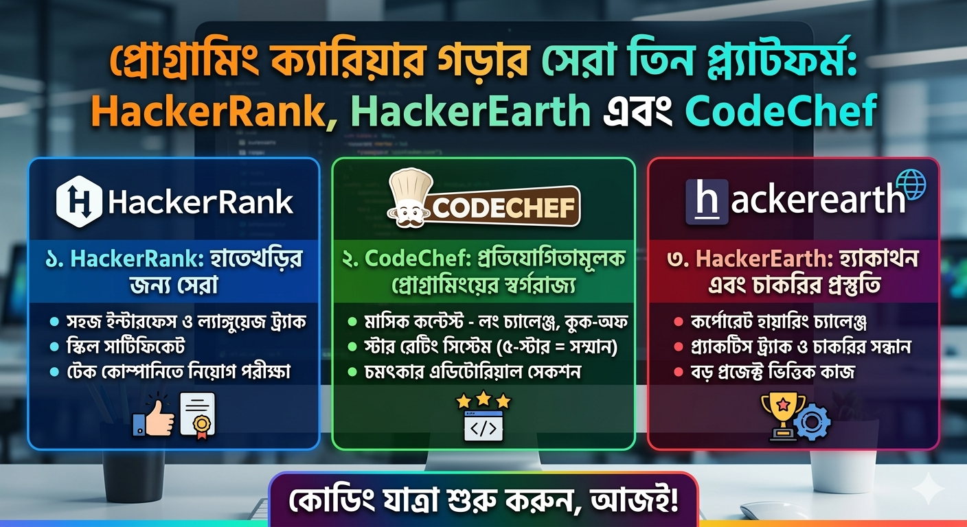 Hackerank vs Codechef vs Hackerearth